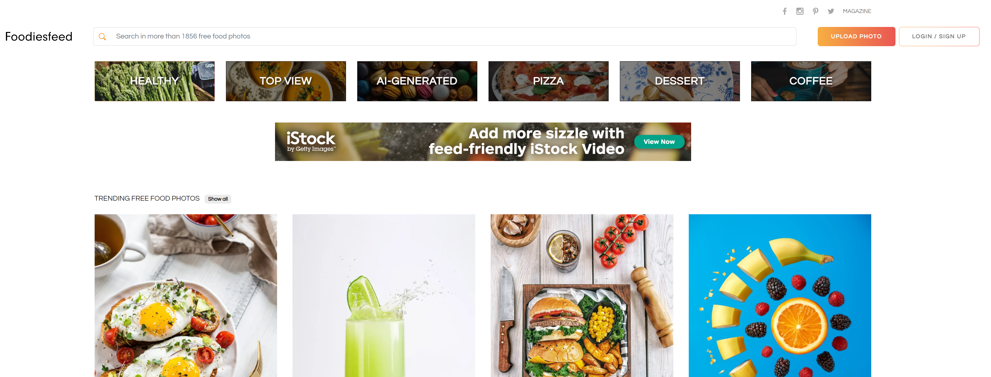 Foodiesfeed  一个提供高质量免费美食照片资源的网站