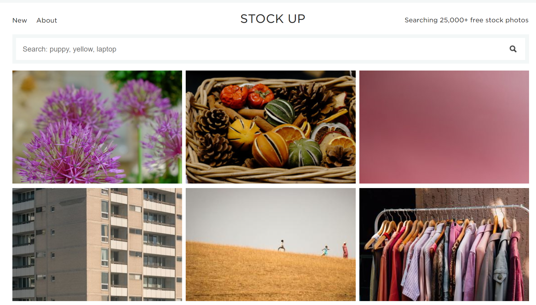 Stock Up 一个提供免费高质量图片资源的网站搜索引擎