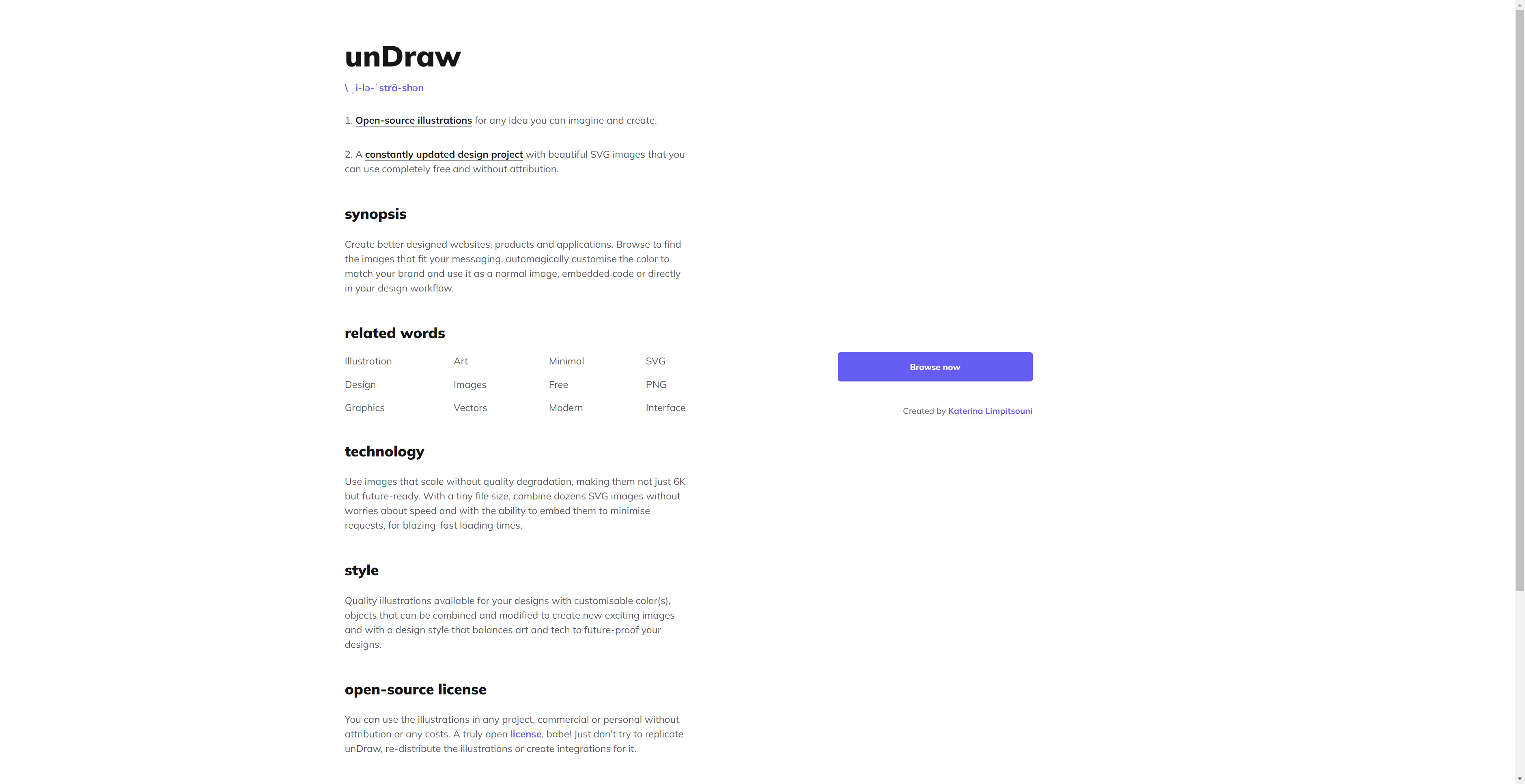 unDraw - 开源可商用的插画平台