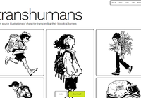 Transhumans: 开源的人物开源插图 可商用